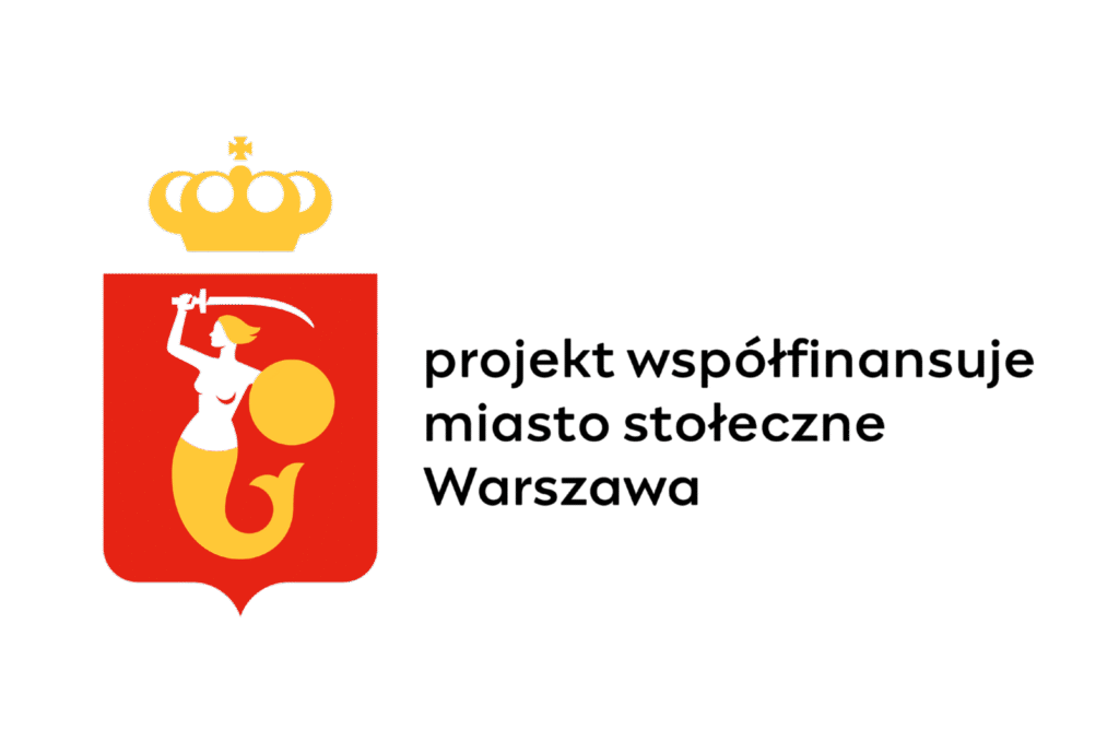 Logotyp: projekt współfinansuje miasto stołeczne Warszawa